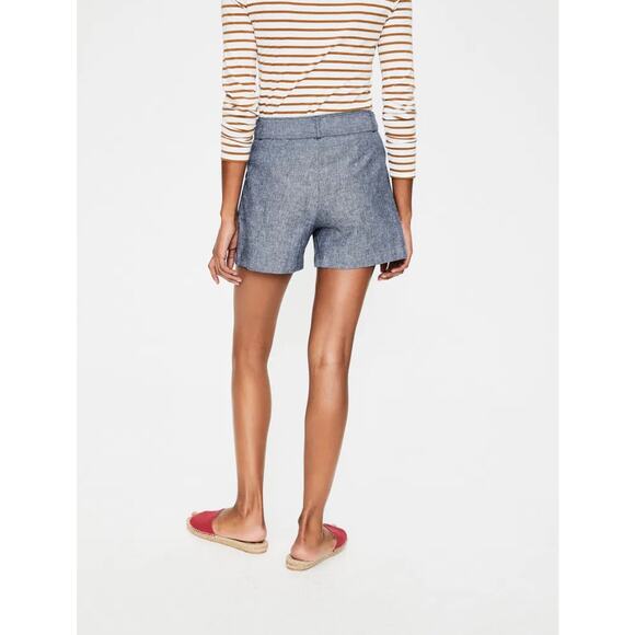 BODEN Women’s Cora Blue Linen Belted Bow Tie Short size 8 - Picture 4 of 7